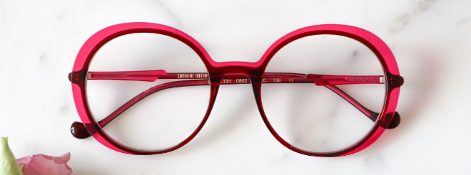 okulary korekcyjne oprawki okrągłe czerwone transparentne damskie męskie